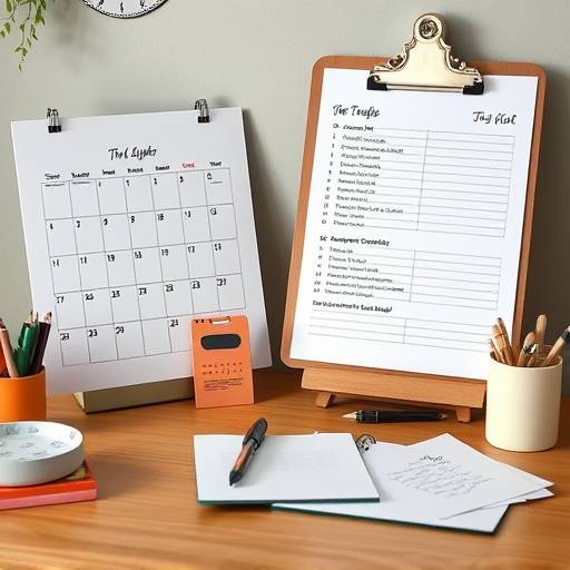 A well-organized calendar and to-do list
