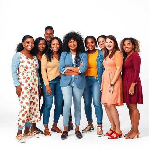 Diverse group of people supporting each other