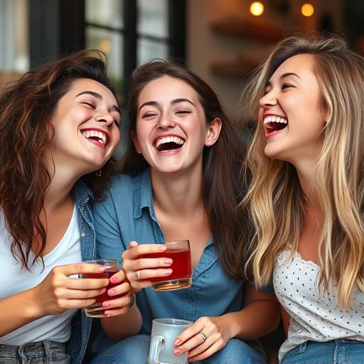 Group of friends laughing and enjoying each other's company