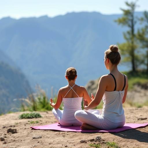 Person practicing mindfulness meditation outdoors