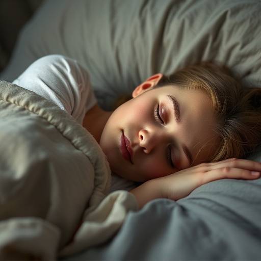 Person sleeping peacefully with a serene expression on their face